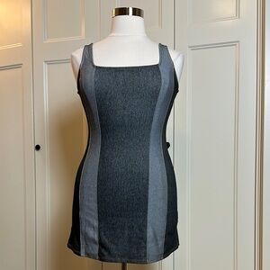 Moa Moa Stretchy Denim Bodycon Dress NWT Size L